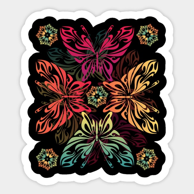 Beautiful Butterflies illusions Sticker by i2studio